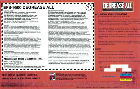 EFS-9500 DEGREASE ALL - Image 4